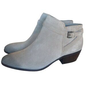 Sam Edelman Pirro Putty Suede Gray Ankle Booties Women's Size 10 Bohemian Casual